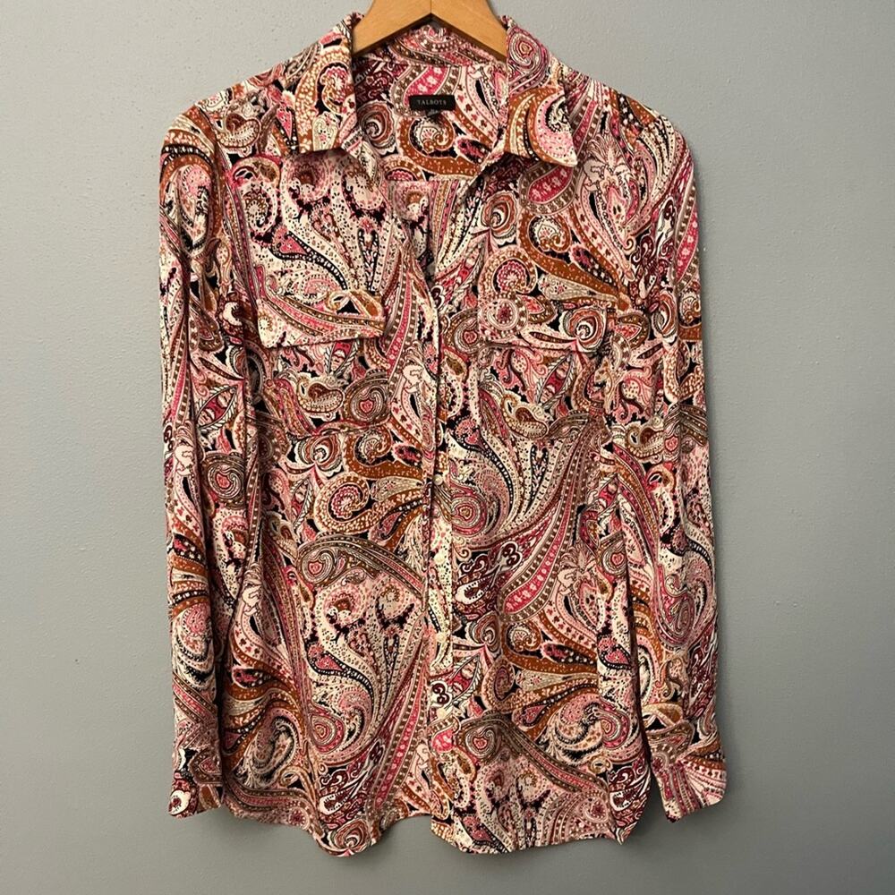 Talbots Button Front Blouse
